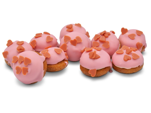 Gevuld bitterkoekje + hartjes